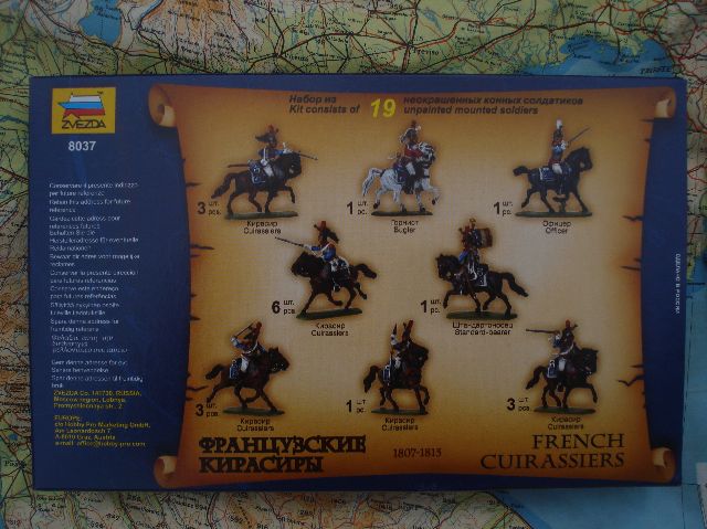 Zvezda Zve8037 French Cuirassiers Miniatuur Figuren