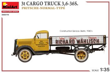 MiniArt 38079 3t Cargo Truck 3,6-36S. Pritsche-Normal-Type