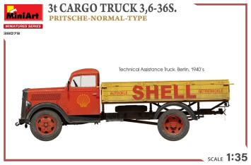 MiniArt 38079 3t Cargo Truck 3,6-36S. Pritsche-Normal-Type