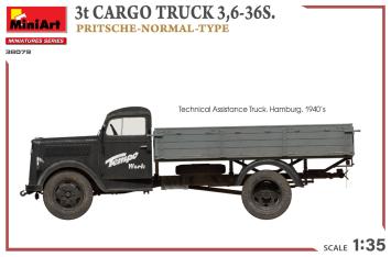 MiniArt 38079 3t Cargo Truck 3,6-36S. Pritsche-Normal-Type