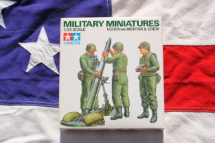 Vtg 1/35 Scale Tamiya Military Miniatures US 107mm Mortar & Crew