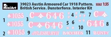 MiniArt 39023 Austin Armoured Car 1918 Pattern British Service Dunsterforce