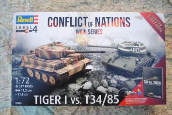 Revell 05655 Conflict of Nations WWII Series Tiger I vs. T34/85 Limited Edition