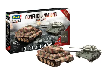 Revell 05655 Conflict of Nations WWII Series Tiger I vs. T34/85 Limited Edition