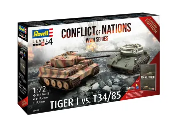 Revell 05655 Conflict of Nations WWII Series Tiger I vs. T34/85 Limited Edition