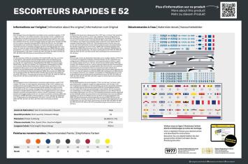 Heller 57094 Escorteurs Rapides E 52 Collection Historique