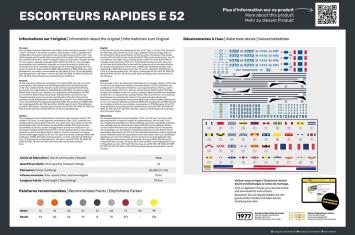 Heller 81094 Escorteurs Rapides E 52 Collection Historique