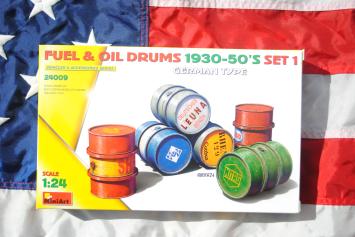 MiniArt 24009 Fuel & Oil Drums 1930-50s (German Type) Set 1