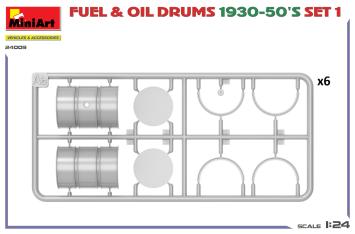 MiniArt 24009 Fuel & Oil Drums 1930-50s (German Type) Set 1