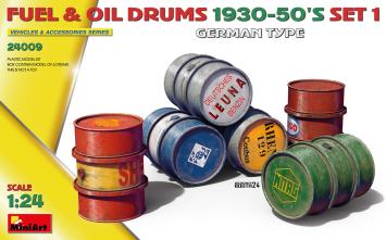 MiniArt 24009 Fuel & Oil Drums 1930-50s (German Type) Set 1