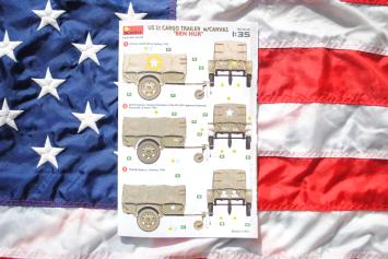 MiniArt 35443 G-518 US 1 ton Cargo Trailer Ben Hur with Canvas