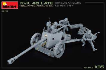 MiniArt 35409 German 7,5cm Anti-Tank Gun Pak 40, Late with elite artillerie regiment crew