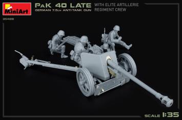 MiniArt 35409 German 7,5cm Anti-Tank Gun Pak 40, Late with elite artillerie regiment crew