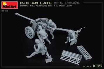 MiniArt 35409 German 7,5cm Anti-Tank Gun Pak 40, Late with elite artillerie regiment crew