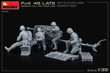 MiniArt 35409 German 7,5cm Anti-Tank Gun Pak 40, Late with elite artillerie regiment crew