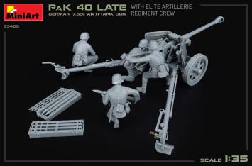 MiniArt 35409 German 7,5cm Anti-Tank Gun Pak 40, Late with elite artillerie regiment crew