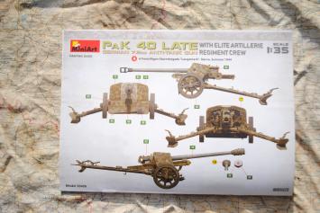 MiniArt 35409 German 7,5cm Anti-Tank Gun Pak 40, Late with elite artillerie regiment crew