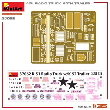 MiniArt 37062 K-51 RADIO TRUCK WITH TRAILER