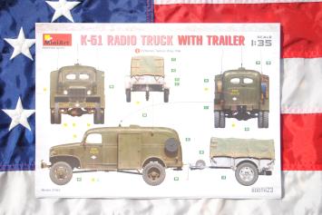 MiniArt 37062 K-51 RADIO TRUCK WITH TRAILER