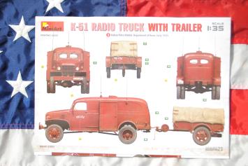 MiniArt 37062 K-51 RADIO TRUCK WITH TRAILER