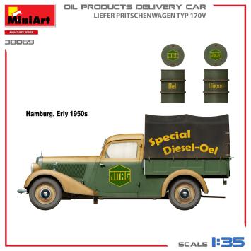 MiniArt 38069 Liefer Pritschenwagen Typ 170V Oil Products Delivery Car