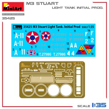 MiniArt 35425 M3 Stuart Light Tank. Initial Prod.