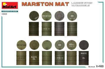 MiniArt 49019 Marston Mat Landing Strip with Barrels