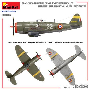 MiniArt 48015 P-47D-28RE Thunderbolt 'Free French Air Force' Basic Kit