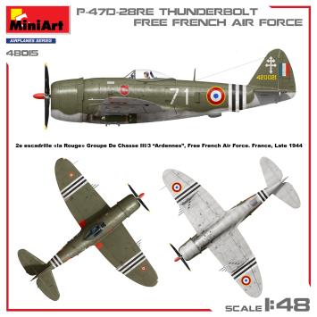 MiniArt 48015 P-47D-28RE Thunderbolt 'Free French Air Force' Basic Kit