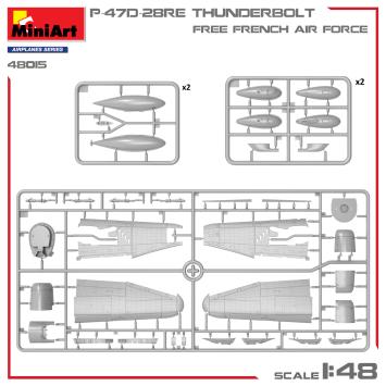 MiniArt 48015 P-47D-28RE Thunderbolt 'Free French Air Force' Basic Kit