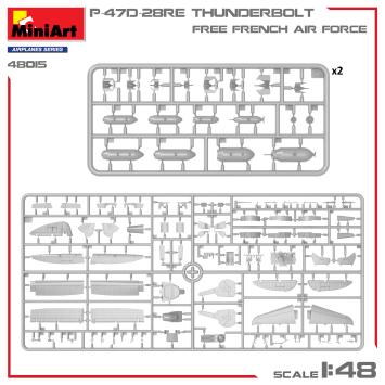 MiniArt 48015 P-47D-28RE Thunderbolt 'Free French Air Force' Basic Kit