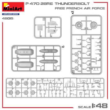 MiniArt 48015 P-47D-28RE Thunderbolt 'Free French Air Force' Basic Kit