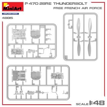 MiniArt 48015 P-47D-28RE Thunderbolt 'Free French Air Force' Basic Kit