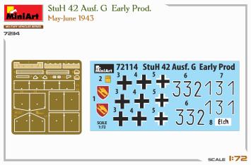 MiniArt 72114 StuH 42 Ausf. G early prod. May-June 1943