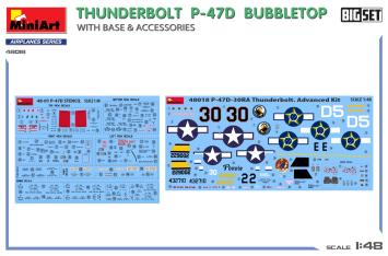 MiniArt 48018 Thunderbolt P-47D Bubbletop With Base and Accessories