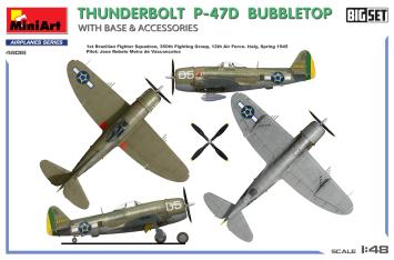 MiniArt 48018 Thunderbolt P-47D Bubbletop With Base and Accessories