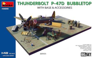 MiniArt 48018 Thunderbolt P-47D Bubbletop With Base and Accessories