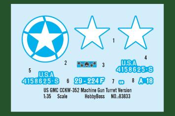 HobbyBoss 83833 US GMC CCKW-352 Machine Gun Turret Version 