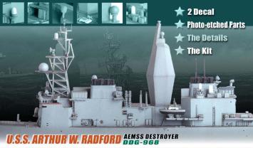 Dragon 1018 USS Arthur W. Radford DD-968 w/ Advanced Enclosed Mast/Sensor System - Dragon